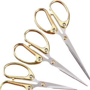 New Set Gold and Silver Scissors Set